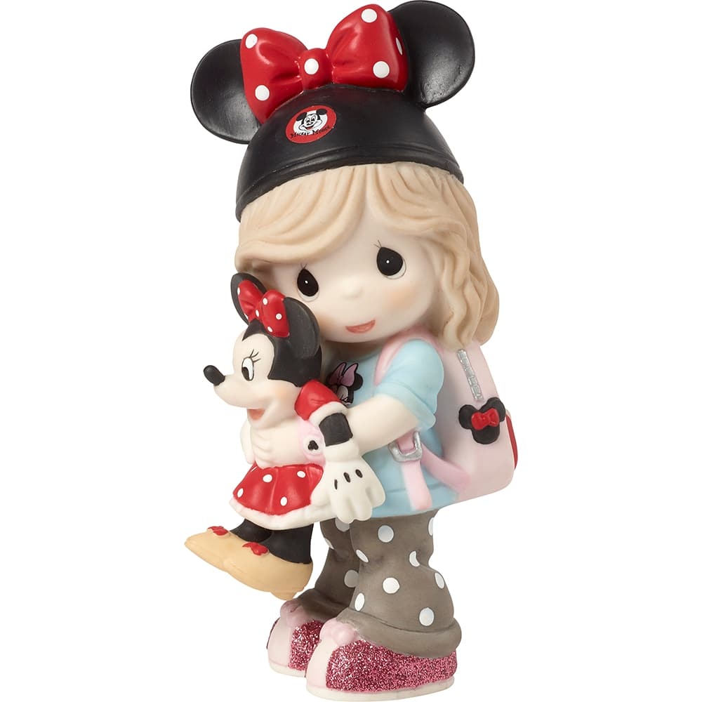 Precious Moments Disney&#xAE; Dreamer Girl With Minnie Mouse Bisque Porcelain Figurine
